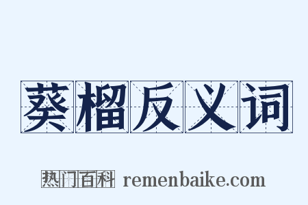 葵榴反义词是什么意思的图片